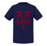 T-Shirt Enfant Visage Anonymous Rouge Hacker