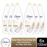 Dove Body Wash Skin Natural Moisturising Cream Caring/Pampering/ProAge, 6x720ml