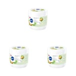 NIVEA NATURALLY GOOD Family Care Crème multi-usage pour toute la famille (1 x 450 ml), Crème 3-en-1 enrichie en huile d’amande douce 100% naturelle, Crème visage- corps–mains (Lot de 3)