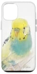 Coque pour iPhone 12/12 Pro Superbe cadeau pour animal de compagnie turquoise jaune et vert