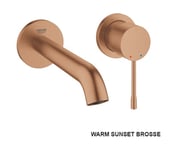 Grohe - Mitigeur mural lavabo Essence Taille m Warm Sunset brossé - warm sunset brosse