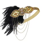 Flapper Pannband Great Gatsby Headpiece Feather