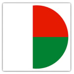 2 x Square Stickers 10 cm - Madagascar Flag Map Cool Gift #9058