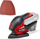 Einhell Power X-Change Cordless Detail Sander - 18V Electric Sander For Wood, Plaster And Metal - TE-OS 18/150 Li Solo Hand-Held Sander With Dust Collection (Battery Not Included)