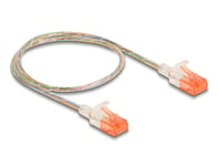 DELOCK – RJ45 Network Cable Cat.6A U/UTP Slim 0.5 m transparent (80352)