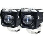 Lifcausal - Lot de 2 projecteurs led pour motos, feux antibrouillard blancs et ambrés, 120 w, 12 000 lm, pour motos, voitures, tracteurs, camions,