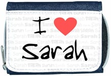 I Love Heart Sarah Denim Wallet