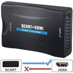 SCART till HDMI-adapter 1080P HD Video Audio Upscale Converter Svart