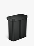 simplehuman Dual Rectangular Sensor Bin with Voice Control, 58L