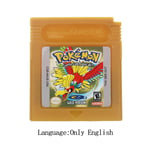 Poke Series Classic Collect Färgrik Version Videospelpatron Konsol Kort för Nintendo GBC Gold