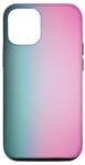 Coque pour iPhone 12/12 Pro Dégradé de couleur turquoise rose pastel