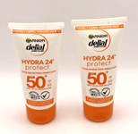 2 x Garnier Delial Hydra 24h Protect Protective Milk SPF50 50ml