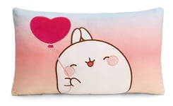 NICI coussin MOLANG rectangulaire 43x25 cm coloré - Coussins en peluche doux pour les garçons, les filles, les bébés - idéal pour la maison, la maternelle ou en déplacement - 61677