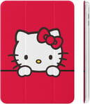 Hello Kitty Étui Pour Ipad 2020 Matériau Tpu Antichoc Réglage Automatique De L'angle De Veille/Réveil Mignon Housse De Protection Transparente 10.2in