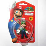 NEW 2" LUIGI SUPER MARIO FIGURE POPCO 2007 CORGI FIGURINE NINTENDO TOY ON CARD