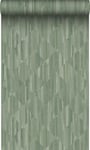 Origin Wallcoverings papier peint imitation bois en 3D vert grisé - 50 x 900 cm - 347868