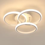 DELIPOP Plafonnier LED Moderne, 40W 4500LM Blanc Rond Lampe LED Plafond en Aluminium, Luminaire Plafonnier Intérieure pour Chambre, Salon, Cuisine, Salle à Manger, Blanc Chaud 3000K