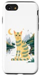 Coque pour iPhone SE (2020) / 7 / 8 Chat mignon Art Midnight Illustration Simple Art