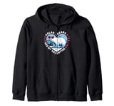 Polar Bears Are My Valentine Cute Polar Bear Valentines Day Zip Hoodie