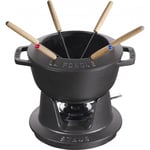 Staub Pyöreä fondue-setti 18 cm, musta 40511-971-0