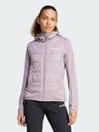 adidas Terrex Multi Hybrid Insulated Hooded Jacket, Purple, Size Xl, Women