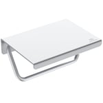 Ideal Standard BD592SI Porte-Rouleau de Papier Toilette en Aluminium avec étagère pour Salle de Bain Argenté