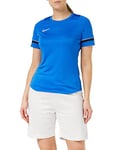 Nike T-shirt Academy 21 - Pour femme, Femme, T-shirt, CV2627-463, Bleu roi/blanc/obsidienne/blanc, XXS