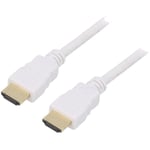 Cable hdmi 2.0 male des deux cotes 3m blanc