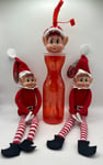 Elf On The Shelf Set Of 2 & Drink Bottle Plush Vinyl Face Elves Behavin' Badly