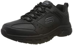 Skechers Men's Oak Canyon - Redwick Trainers, Black Leather Synthetic Textile Black Trim , 11 UK