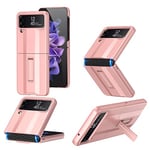 COQUE téléphone Samsung Galaxy Z Flip 4 5G,Charnière intégrée Housse téléphone Tout Compris avec Support vidéo, de téléphone Pliable pour Samsung Galaxy Z Flip 4 5G-Rose