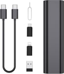 Boîte de Stockage 6 en 1 - Coffret de Rangement 6 en 1 avec USB-A/Micro-USB/Lightning et Emplacement pour Carte SIM, Lot d'adaptateurs USB C 60 W, Adaptateur USB, Stockage USB.