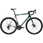 Ridley Bikes Helium Disc Rival AXS Carbon Road Bike - Racing Green Metalic / Silver Anthracite Metallic M Metalic/Anthracite Metallic/Silver