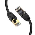 CableCreation Cat 8 Ethernet Cable 3m, Network RJ45 LAN Cable Heavy Duty High Speed 40Gbps 2000Mhz Patch Cord Weatherproof S/FTP UV Resistant for Computer,Router,Gaming,PS3/PS4,Modem,10ft,Balck