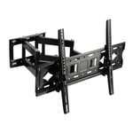 Support Mural Fixation TV à double bras inclinable et orientable pour téléviseurs Samsung, Sony, LG, Tcl, Hisense de 32" à 80" Noir-Visiodirect