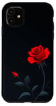 Coque pour iPhone 11 Rose Minimalisme Floral Nature Beauté Romance Cadeau