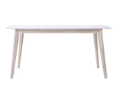 Table extensible L160-200 cm MALENA scandinave bois et blanc