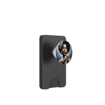 Glamorous Black Woman In Silver Art With Vintage Style PopSockets PopWallet for MagSafe