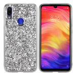 Xiaomi Glitter Redmi Note 7 kuoret - Hopea Hopea/Harmaa