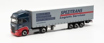 HERPA - Camion avec remorque 3 essieux SPEZITRANS – IVECO S-WAY 4x2 - 1/87 - ...