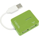 Hub USB 2.0 LogiLink 4 ports vert