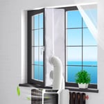 Kit Calfeutrage Climatiseur Mobile Porte Fenetre 300cm, Portable ac window vent kit pour Climatiseurs, Sèche-linge et Déshumidificateurs Tuyau