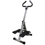 Foldable Stepper Adjustable Step Machine with Handlebar LCD Display