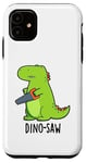 Coque pour iPhone 11 Dino-saw Jeu de mots drôle dinosaure