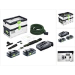 Ctlc sys Aspirateur sans fil 36V (2x 18 v) Classe de poussière l + 2x Batteries 4,0 Ah + Chargeur - Festool