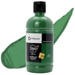 Artecho Peinture Acrylique 500ml Vert Jus, Acrylic Paint, Peinture pour Toile, Tissu, Bois, Roche, Papier, Verre.