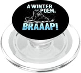 A winter poem: Braaap Design for a Trail Snowmobiler PopSockets PopGrip for MagSafe