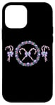 Coque pour iPhone 12 mini Couronne de Noël gothique pastel avec tête de mort, canne à sucre d'orge, esthétique