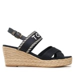 Espadrillos Tommy Hilfiger Seasonal Webbing Mid Wedge FW0FW07091 Mörkblå