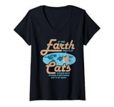 Womens If The Earth Was Flat Cats Would Have Pushed Everything Off V-Neck T-Shirt